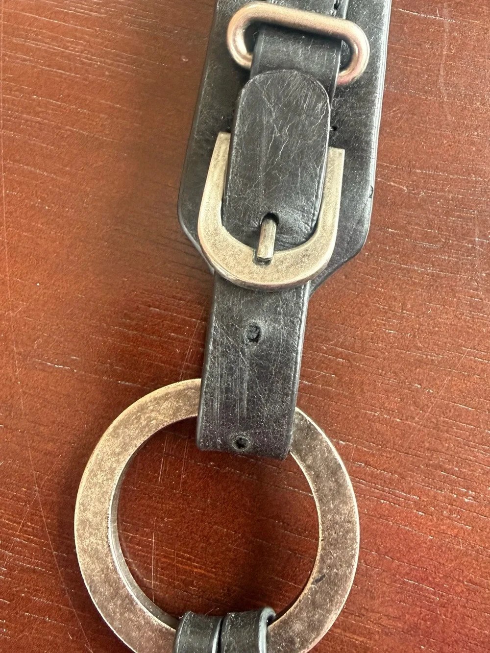 Black Leather and Silver Chain Men’s Belt - Contemporary Style